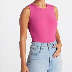 Kaileigh Fuchsia Sleeveless Bodysuit